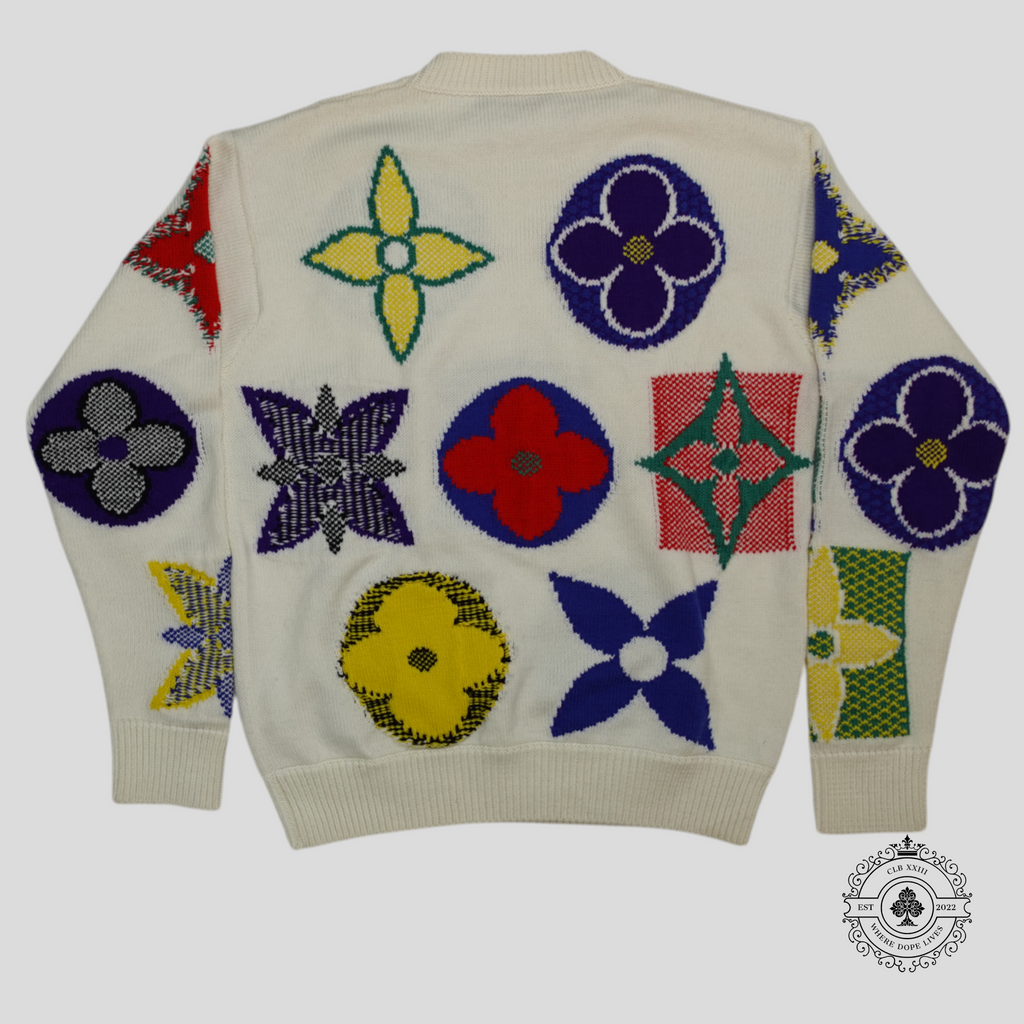 Pull en maille Monogram Louis Vuitton Blanc/Multicolore