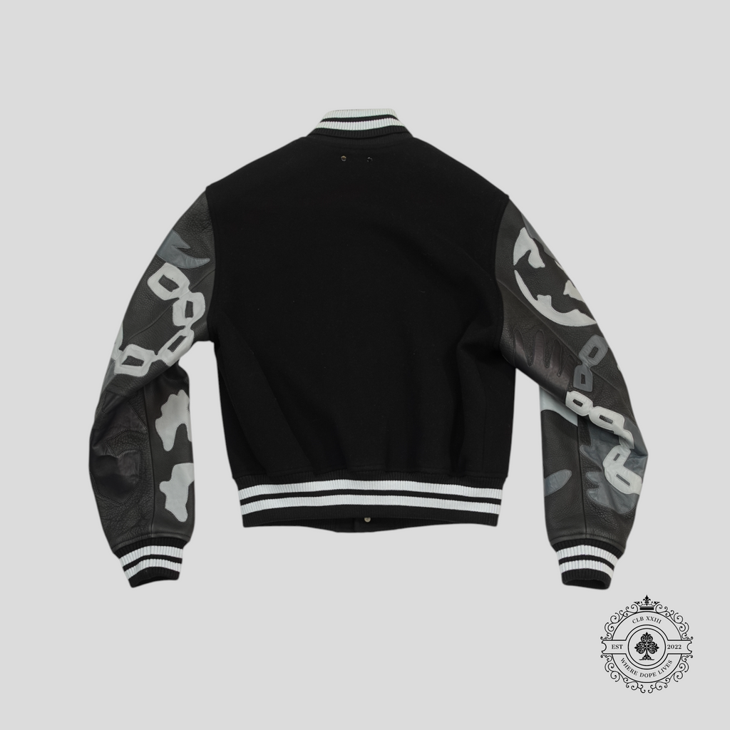 Blouson teddy Louis Vuitton Chaînes Camo noir