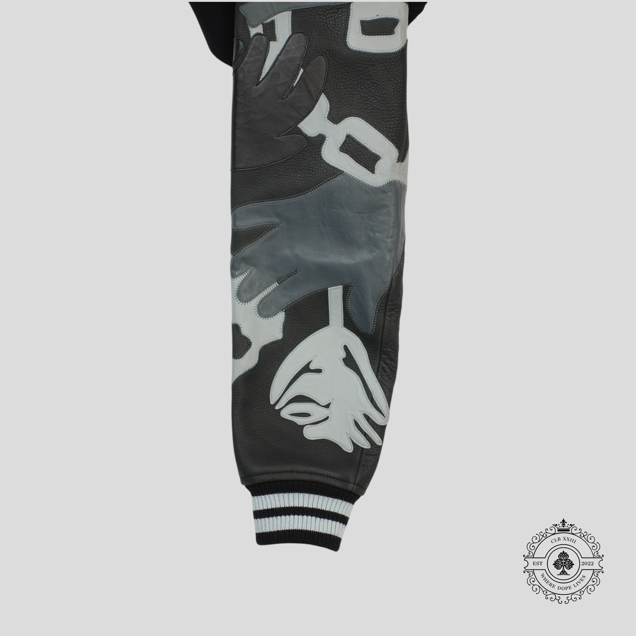 Blouson teddy Louis Vuitton Chaînes Camo noir