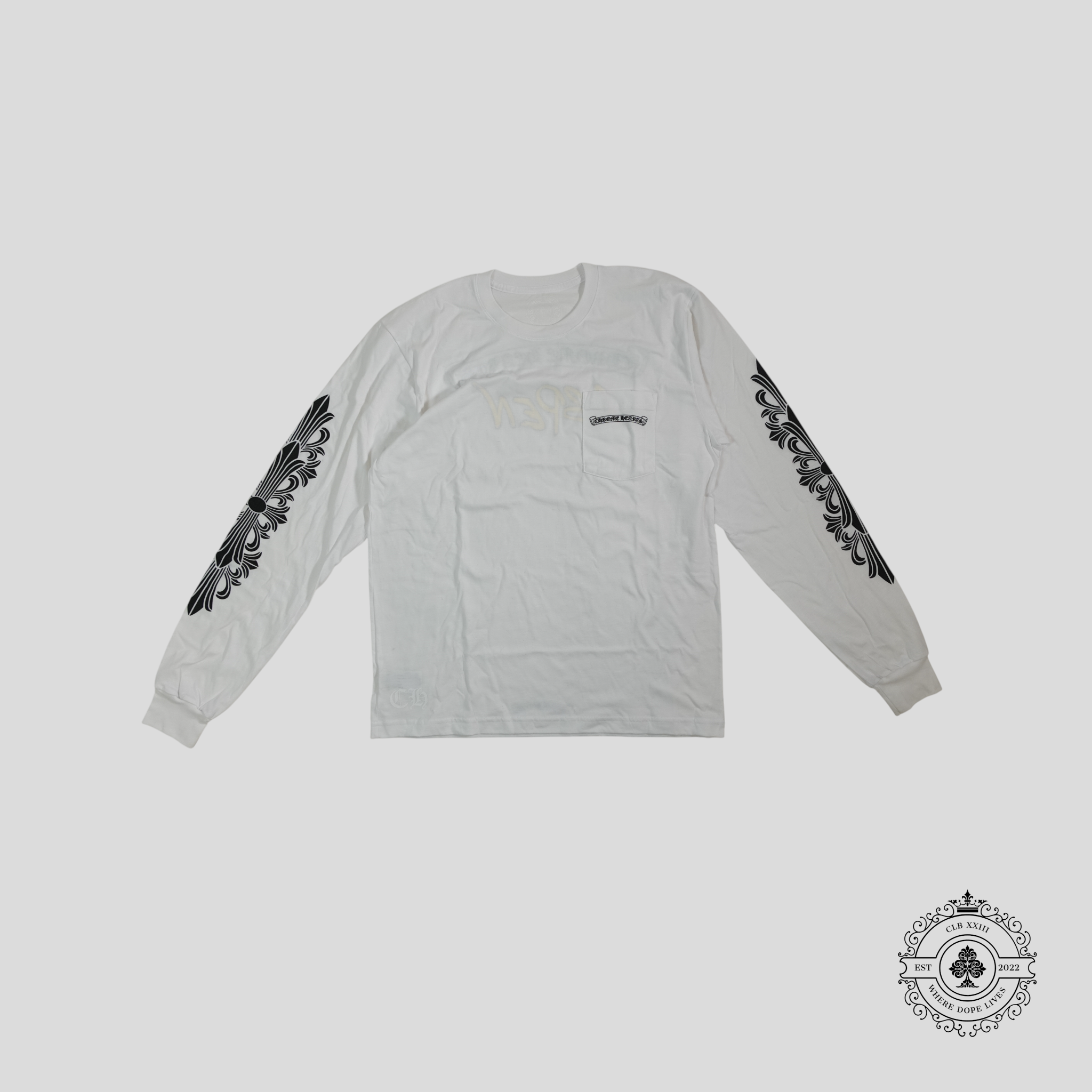 T-shirt à manches longues Chrome Hearts Aspen Logo blanc