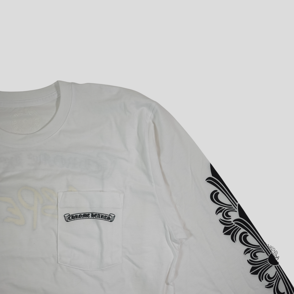 T-shirt à manches longues Chrome Hearts Aspen Logo blanc
