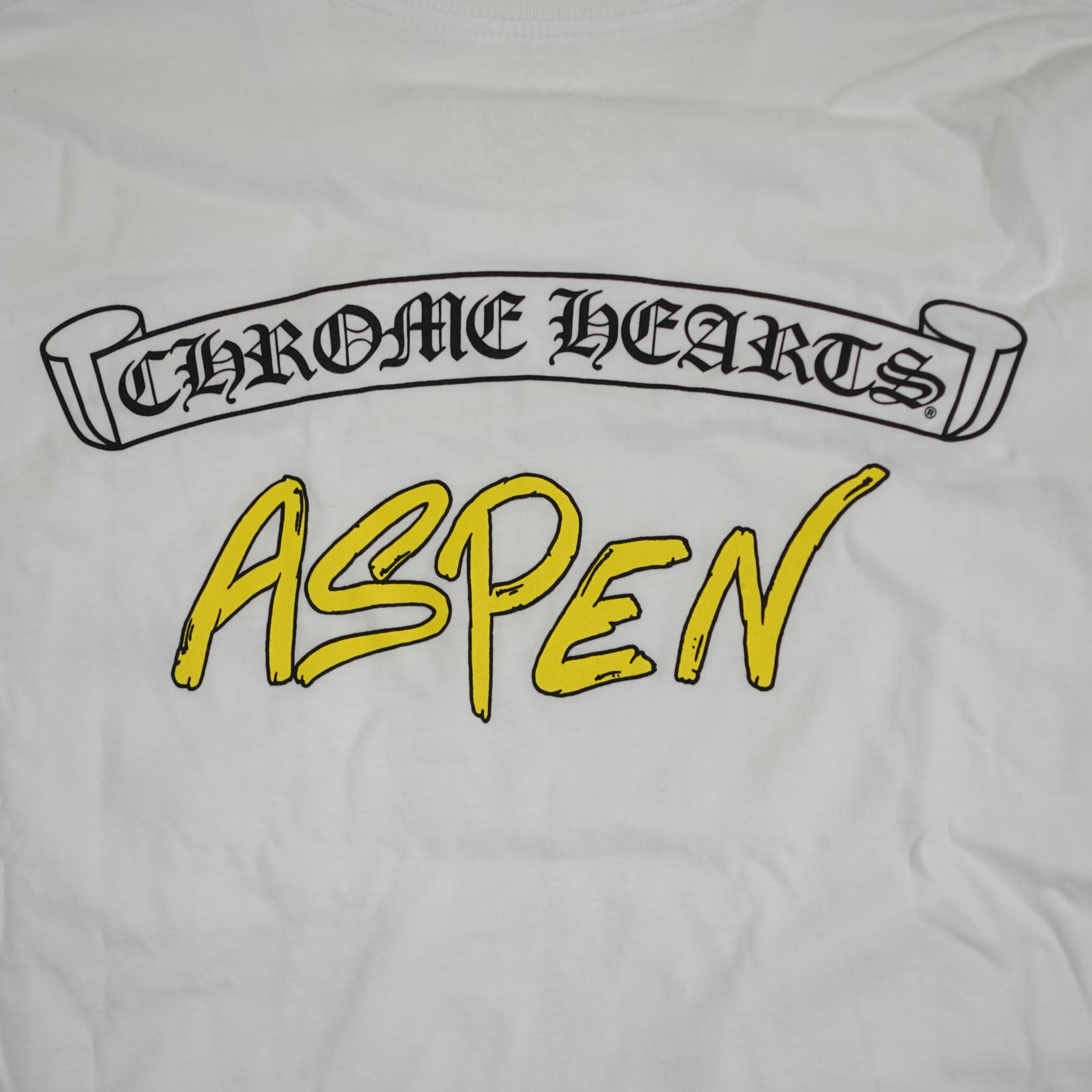 T-shirt à manches longues Chrome Hearts Aspen Logo blanc