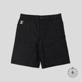 Short en raphia et chambray Louis Vuitton noir