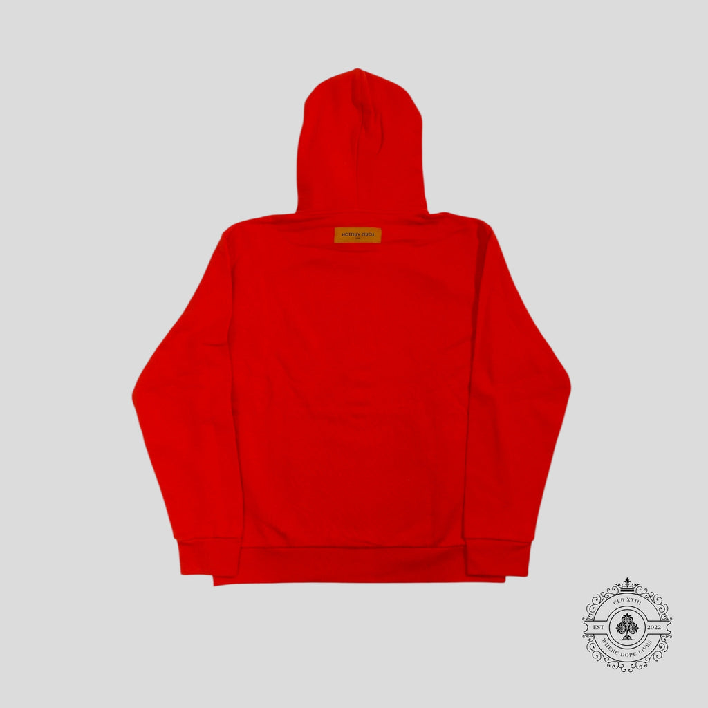Sweat à capuche graphique Louis Vuitton rouge