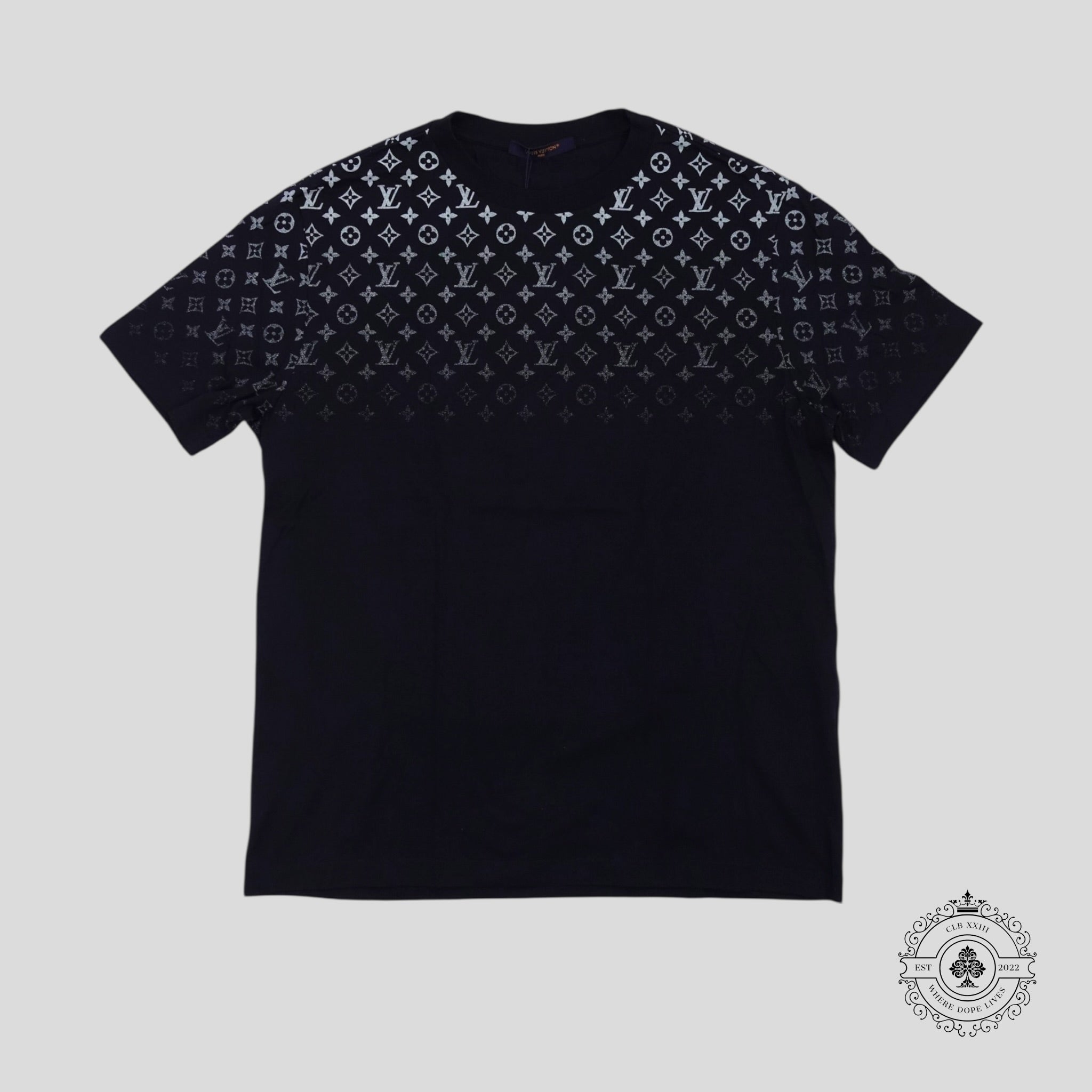 T-shirt Louis Vuitton Monogram Gradient bleu marine