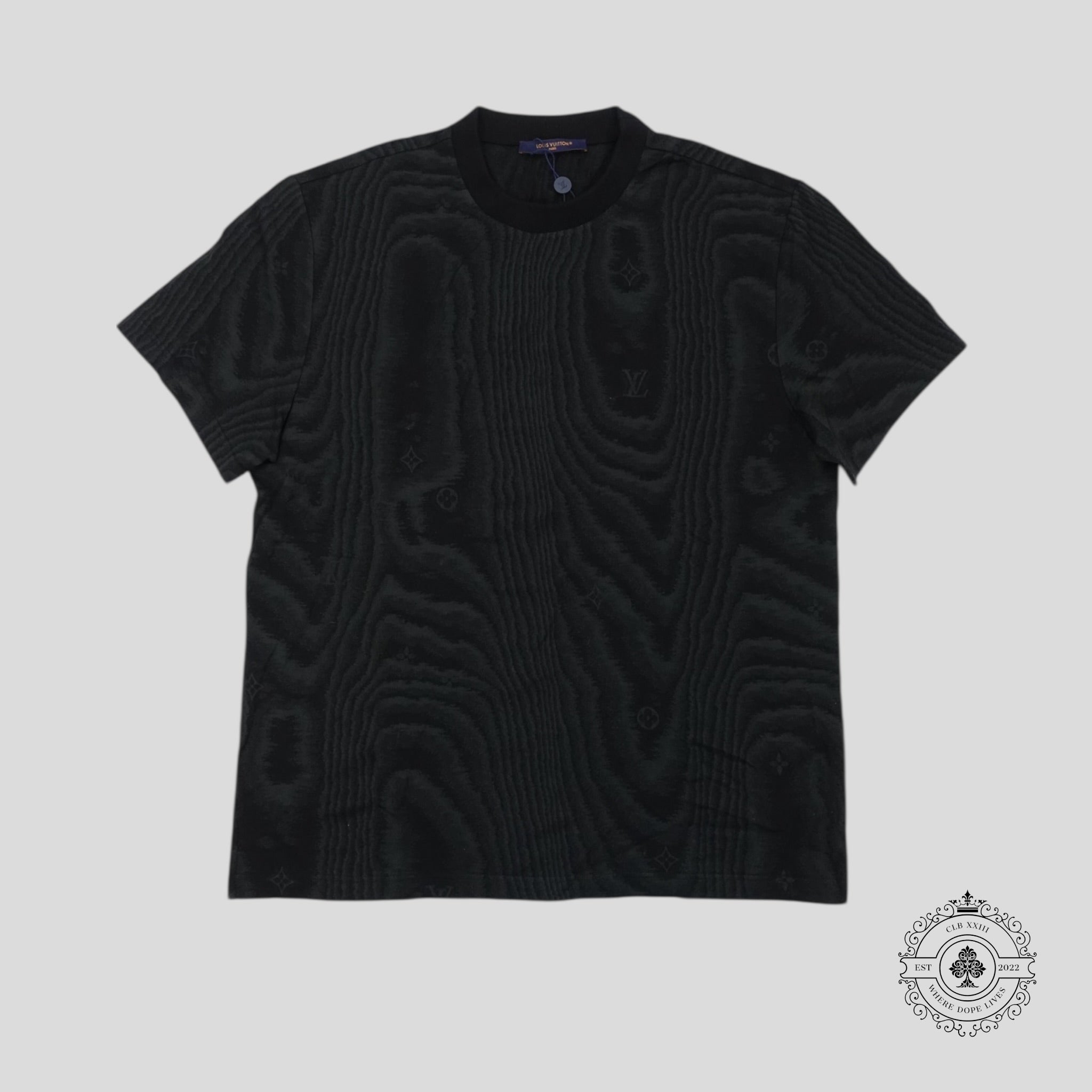 Louis Vuitton T-shirt en moiré LV noir