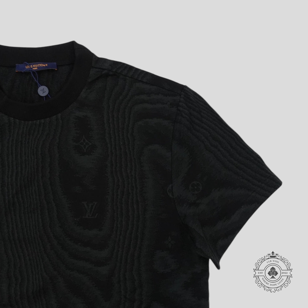 Louis Vuitton T-shirt en moiré LV noir