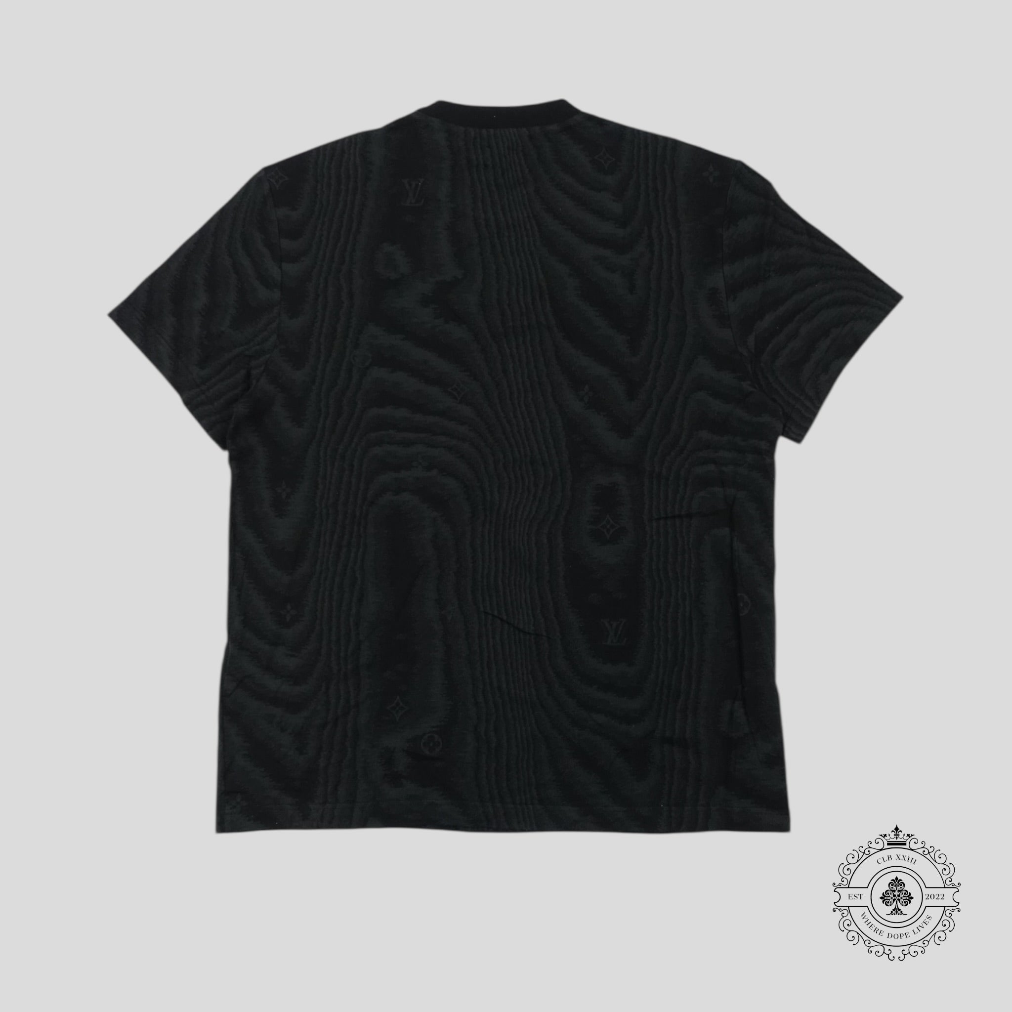 Louis Vuitton T-shirt en moiré LV noir