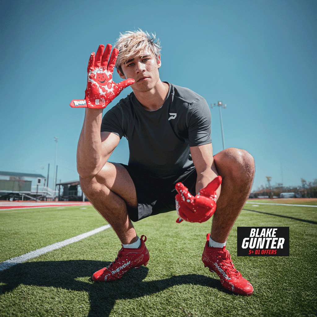 Chaussures de football américain Kool-Aid « Cherry » - Quantum Speed par Phenom Elite
