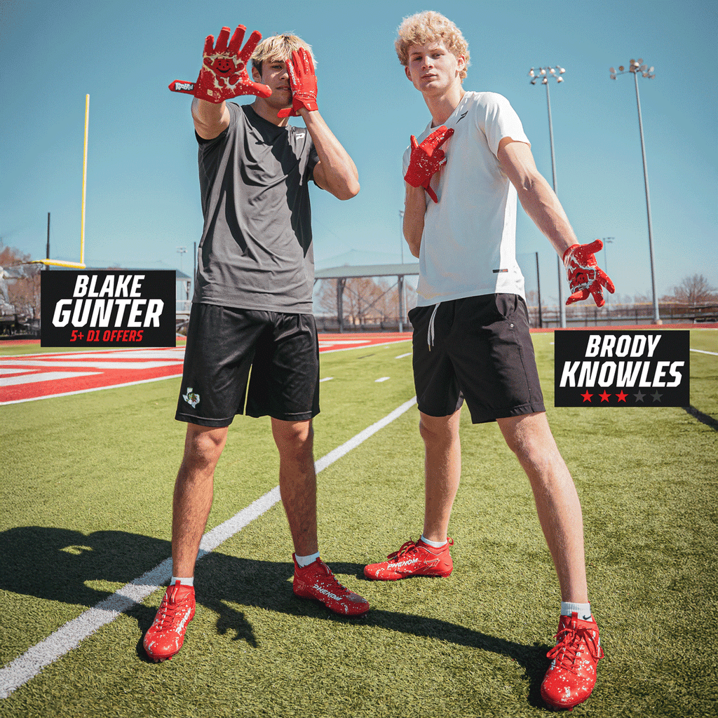 Chaussures de football américain Kool-Aid « Cherry » - Quantum Speed par Phenom Elite