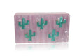 Pochette rigide en acrylique Cactus rose et vert