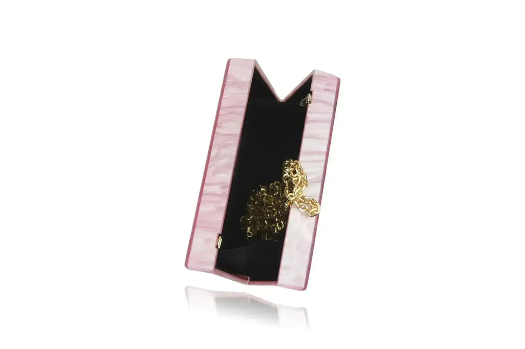 Pochette rigide en acrylique Cactus rose et vert