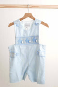 Barboteuse garçon smocks main lapin de Pâques bleu