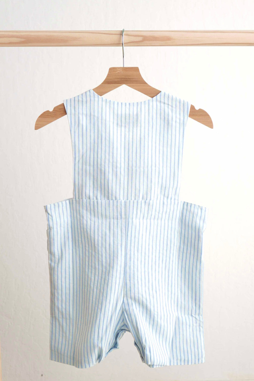 Barboteuse garçon smocks main lapin de Pâques bleu