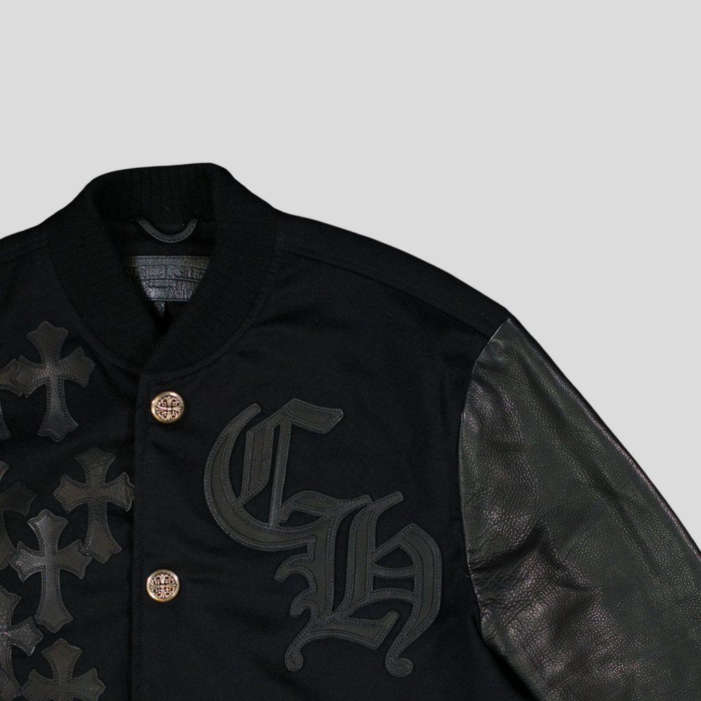 Blouson Teddy Chrome Hearts Cross Patch Noir