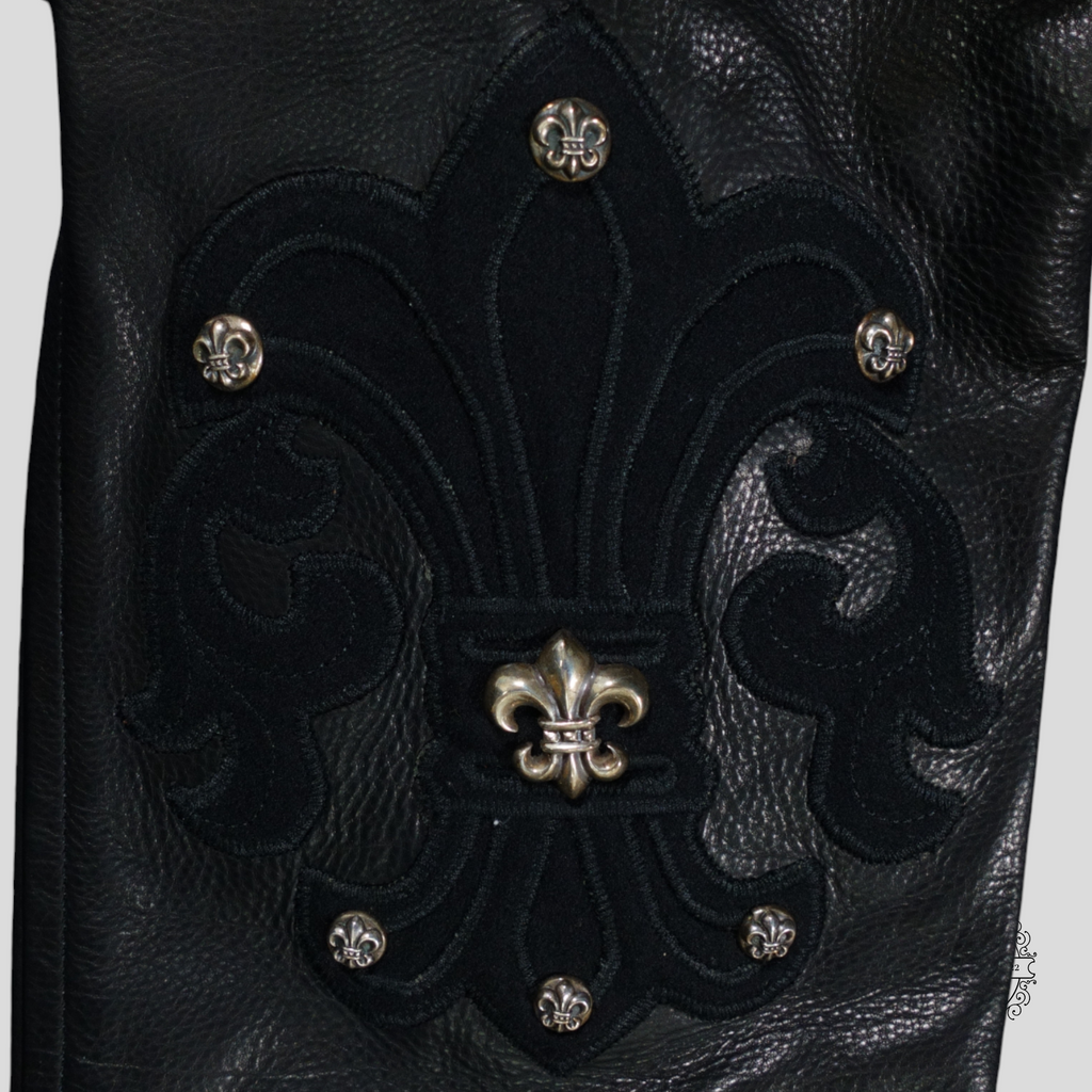 Blouson Teddy Chrome Hearts Cross Patch Noir