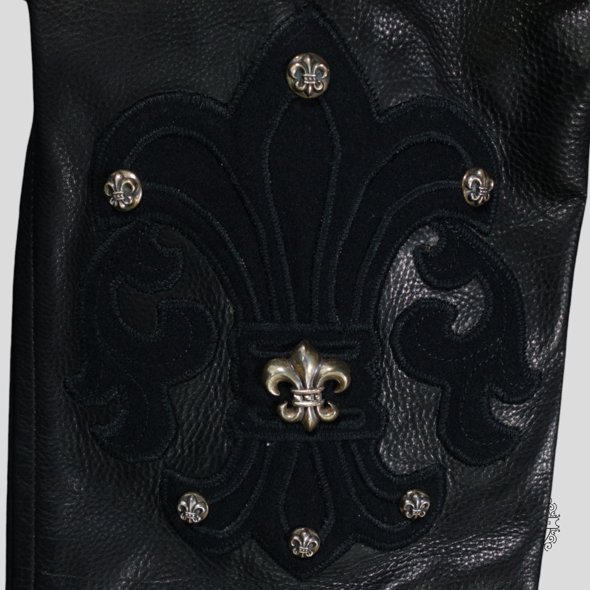 Blouson Teddy Chrome Hearts Cross Patch Noir