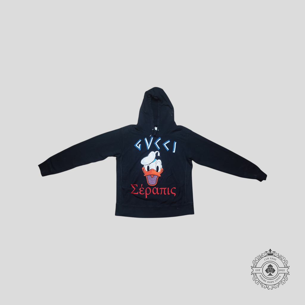 Sweat à capuche Gucci Donald Duck noir à patch