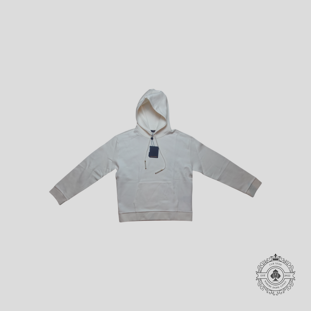 Sweat à capuche Louis Vuitton Marque Déposée blanc