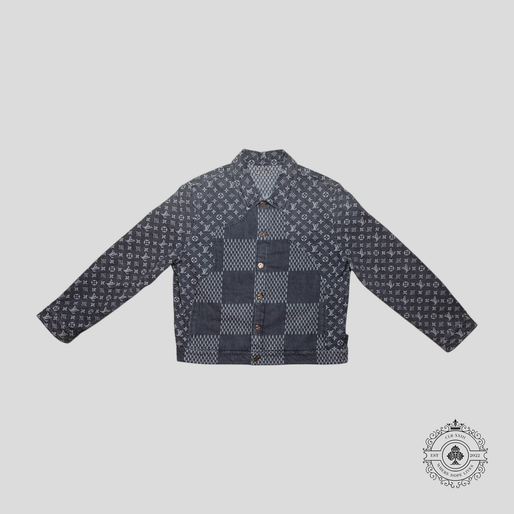 Veste en jean jacquard Monogram Louis Vuitton Nigo gris