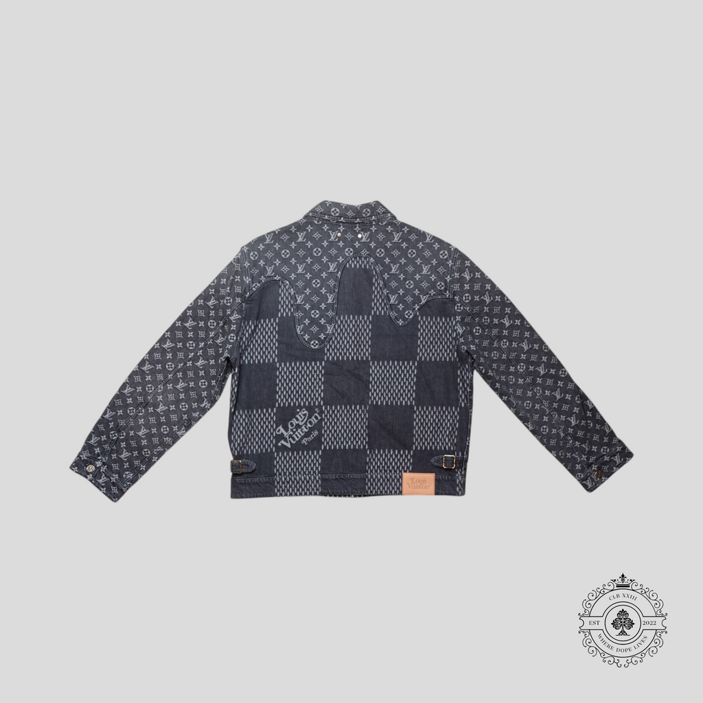Veste en jean jacquard Monogram Louis Vuitton Nigo gris