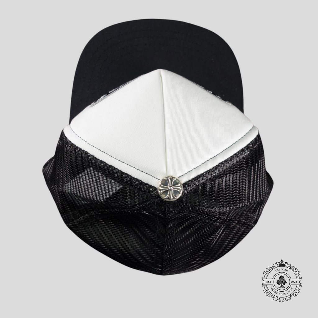 Casquette Trucker Chrome Hearts Hollywood CH Patch Blanche