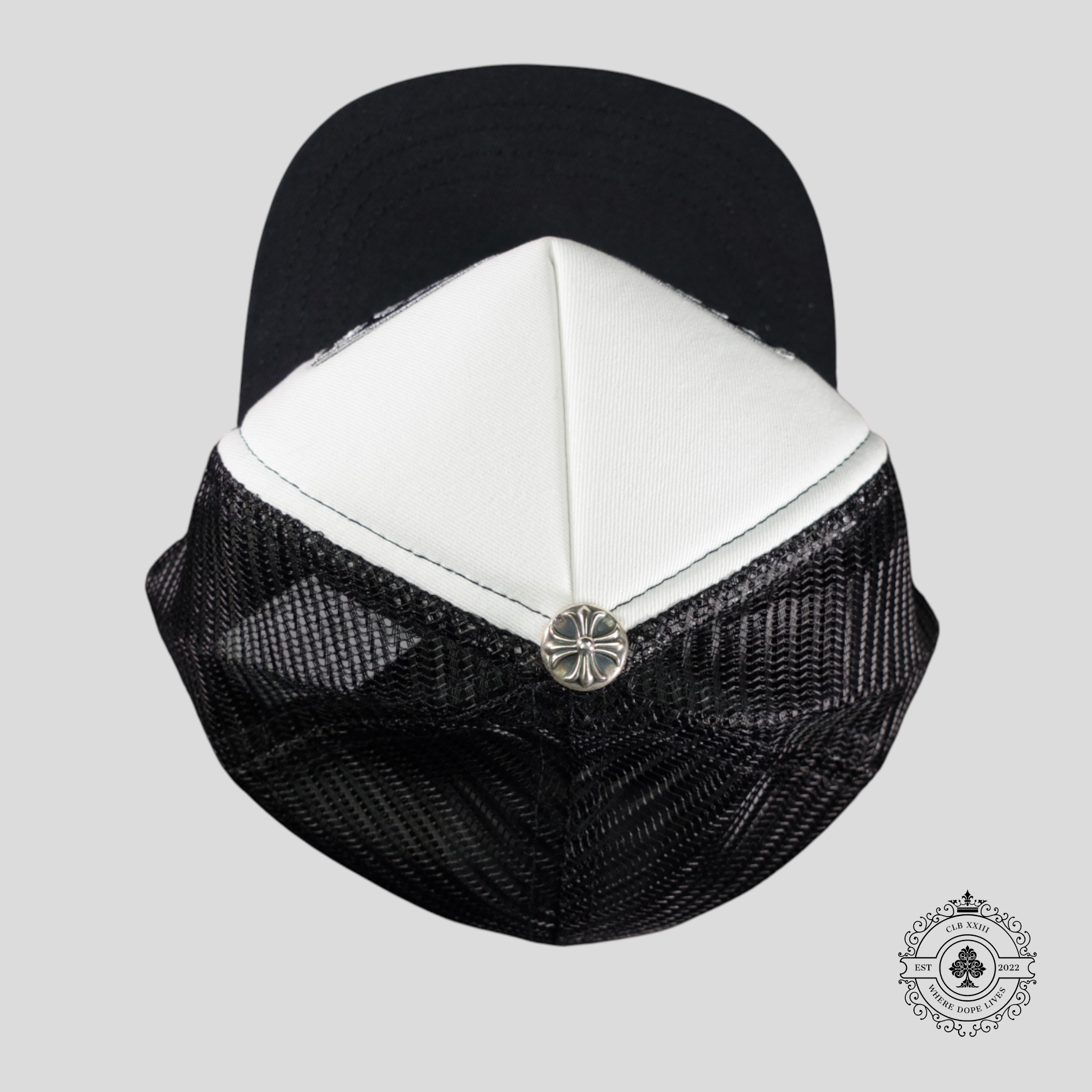Casquette Trucker Chrome Hearts Hollywood CH Patch Blanche