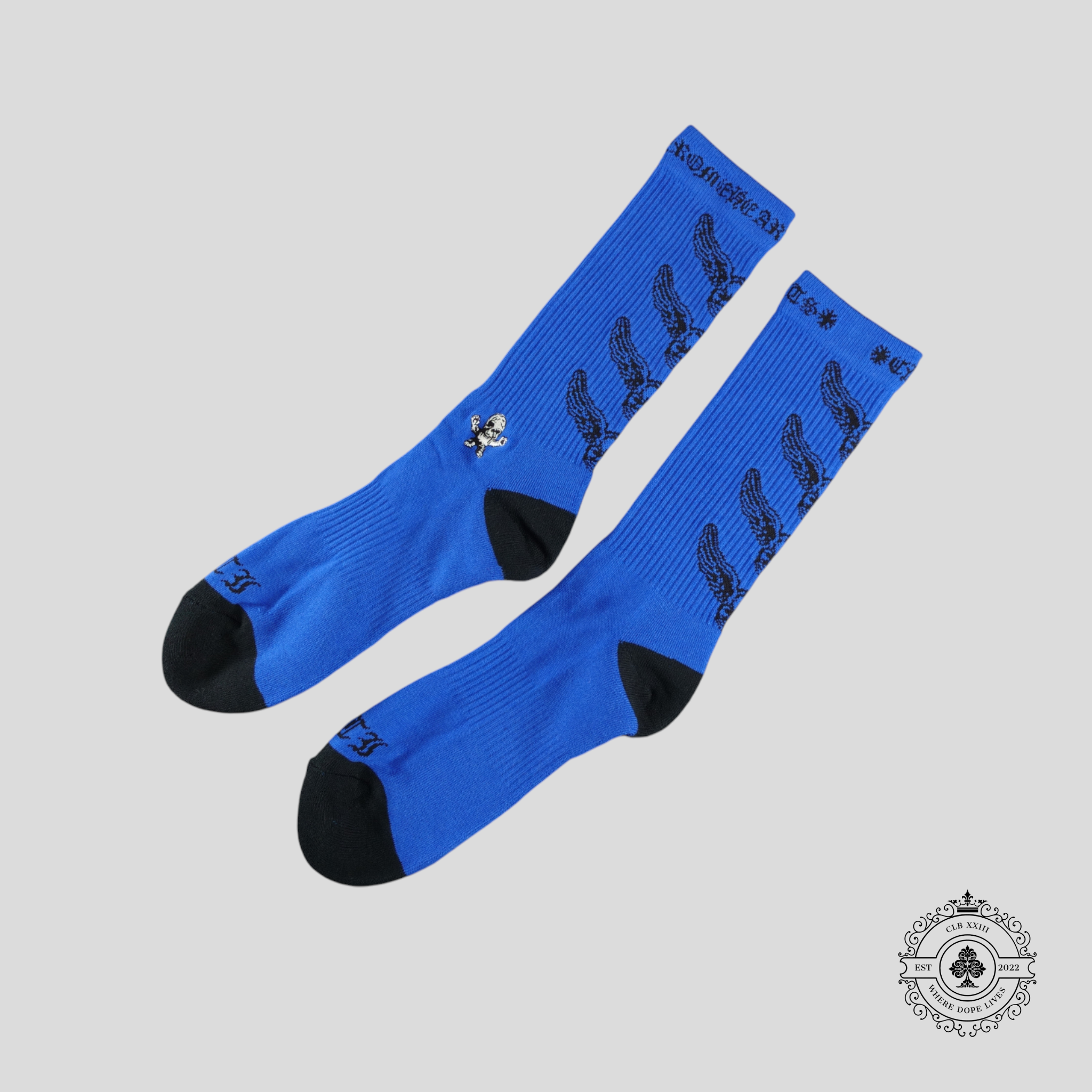 Chaussettes Chrome Hearts Foti bleues