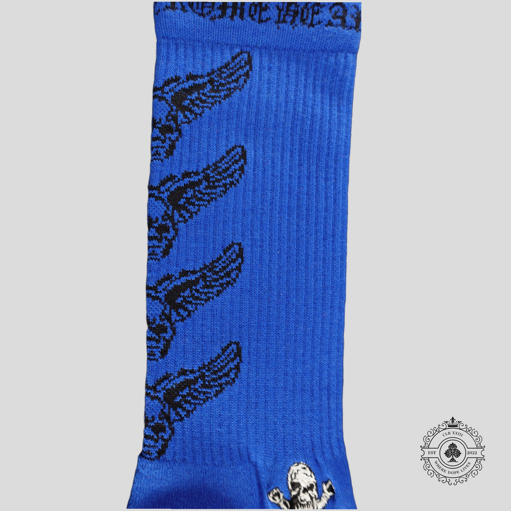 Chaussettes Chrome Hearts Foti bleues
