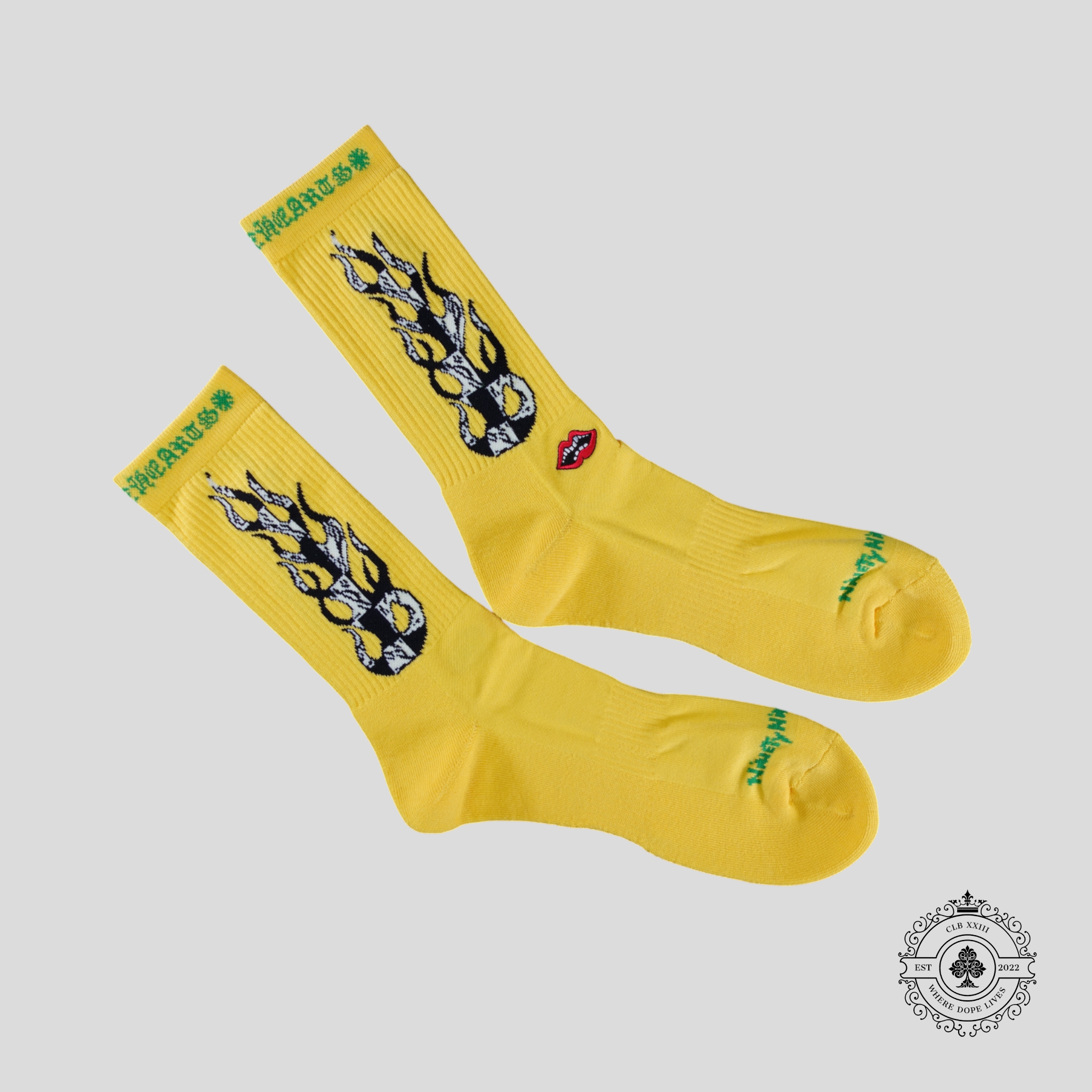 Chaussettes Chrome Hearts 99 Eyes jaunes