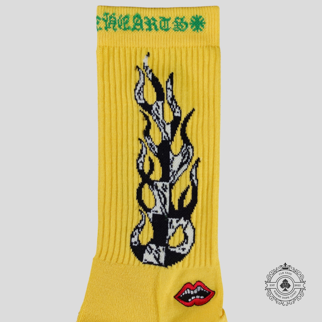 Chaussettes Chrome Hearts 99 Eyes jaunes