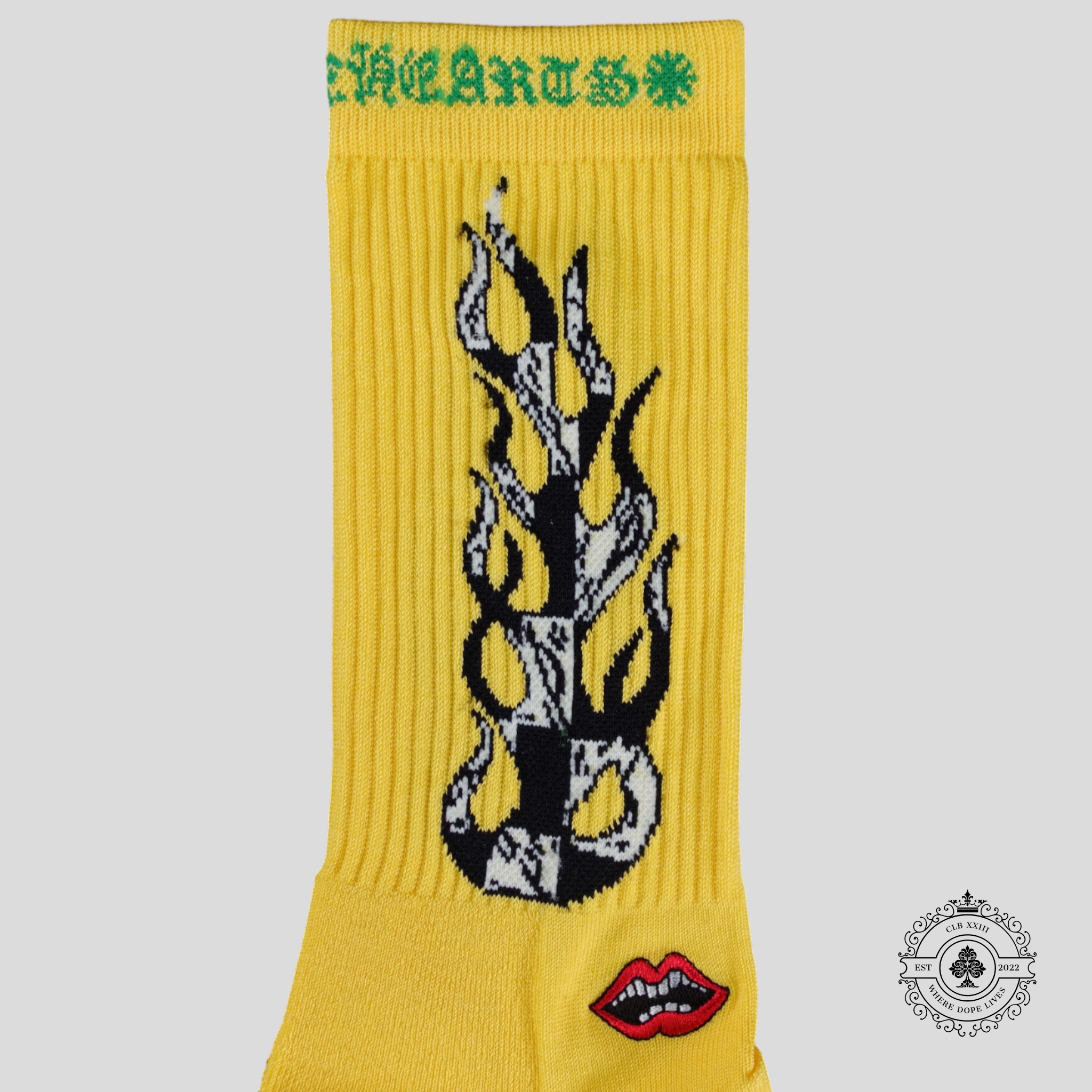 Chaussettes Chrome Hearts 99 Eyes jaunes