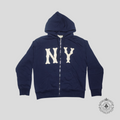 Sweat à capuche zippé Gucci New York Yankees en bleu marine