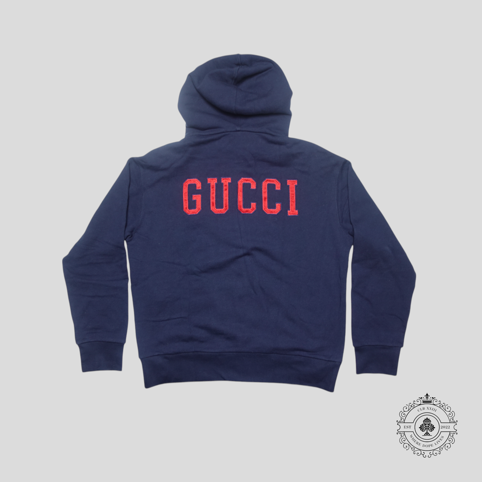 Sweat à capuche zippé Gucci New York Yankees en bleu marine
