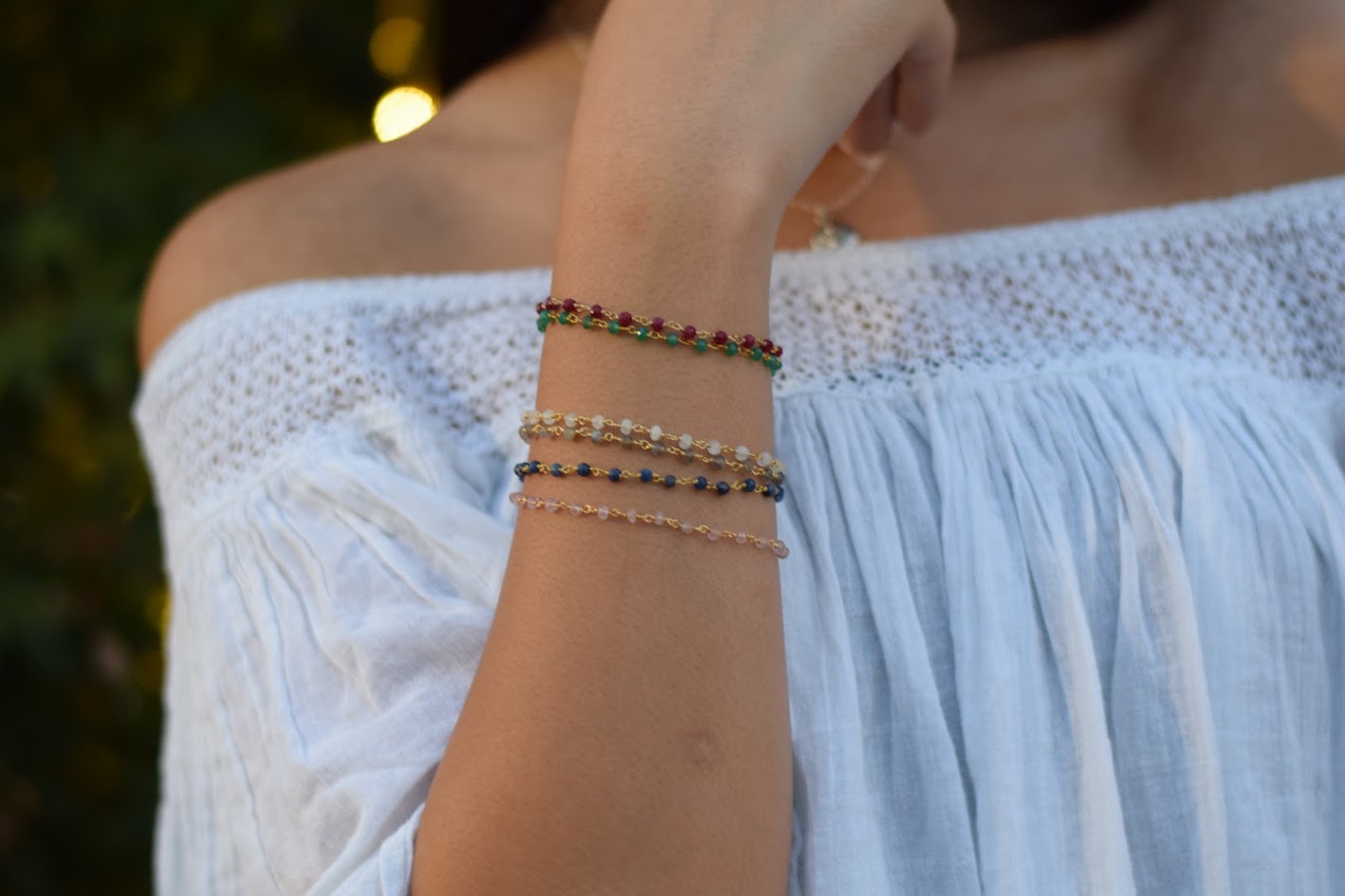 Oxidized Sterling Silver Hot Pink Agate Bracelet
