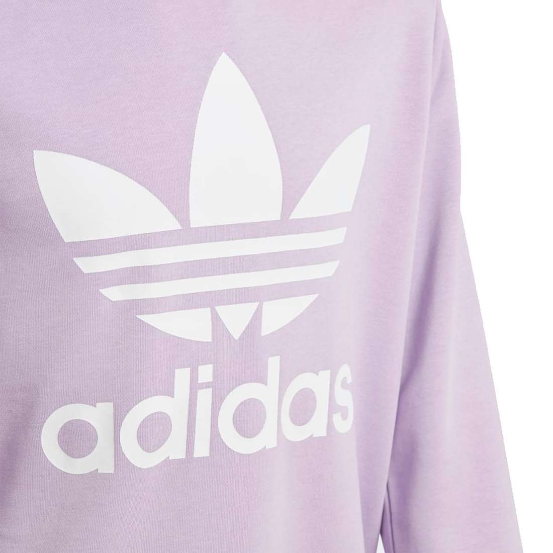 adidas Originals Sweat-shirt ras du cou trèfle pour enfant (junior) - Violet éclatant / Blanc