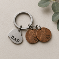 Porte-clés personnalisable Papa (pièce de monnaie)