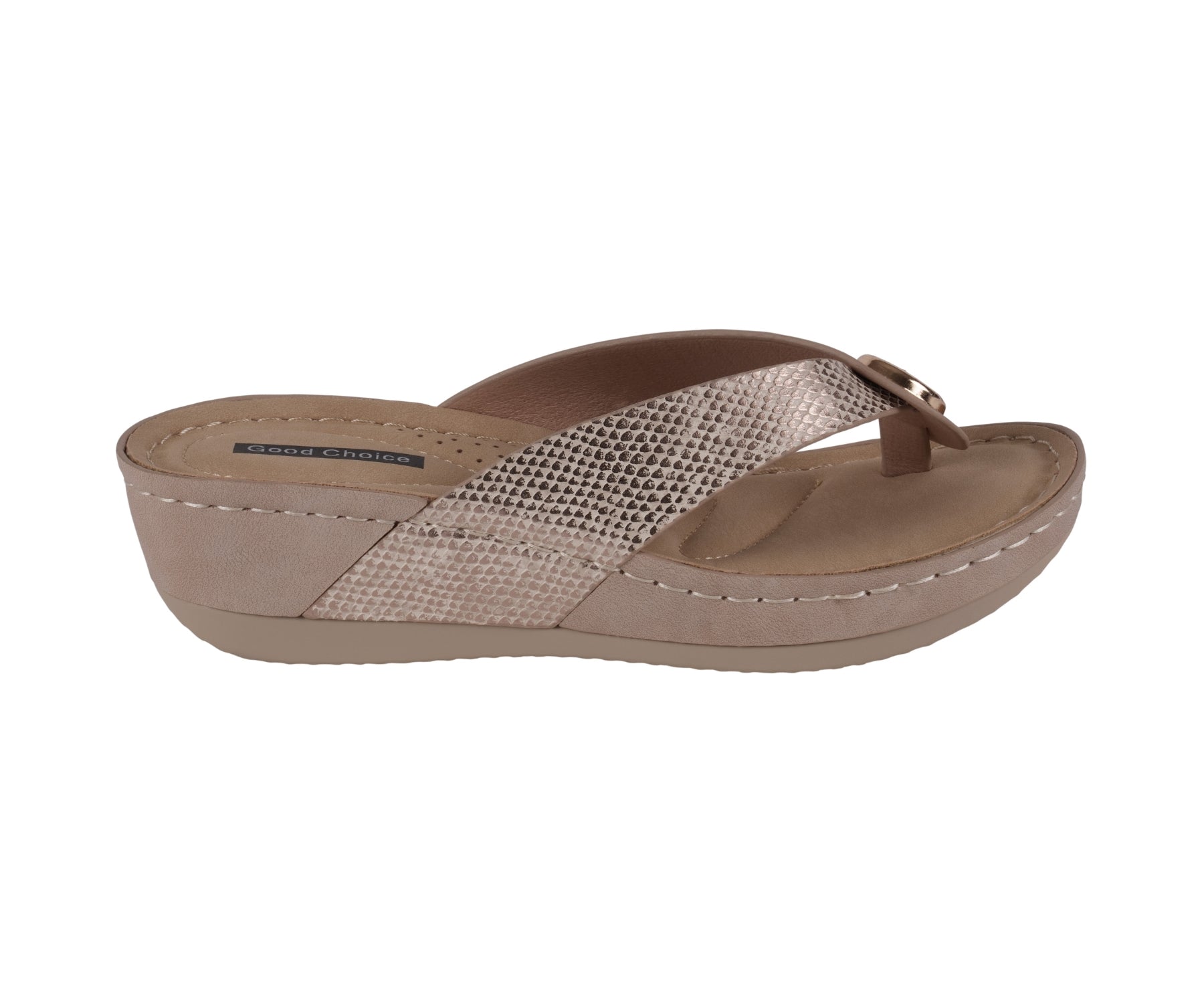 Sandales compensées Dafni bronze pour femme