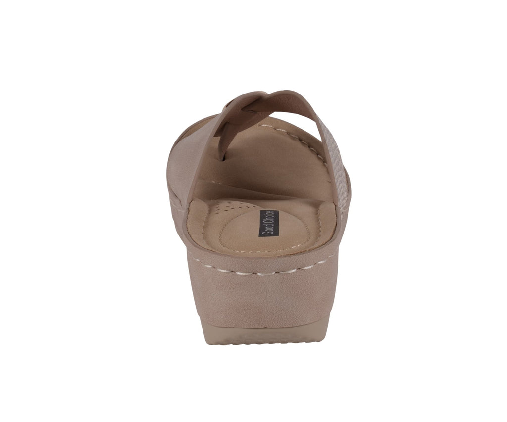 Sandales compensées Dafni bronze pour femme