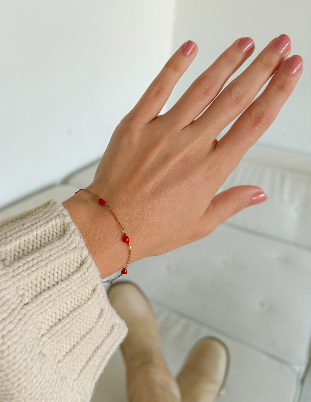 Bracelet fin chaîne d'amour