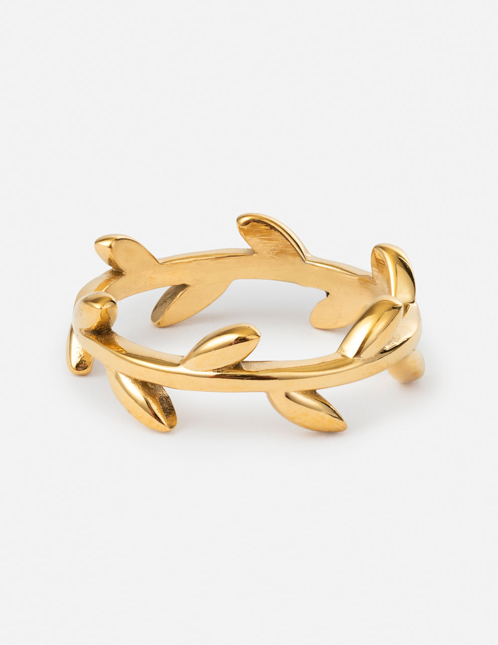 Bague délicate rameau d'olivier