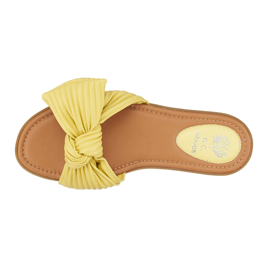 Sandales plates jaunes Dani