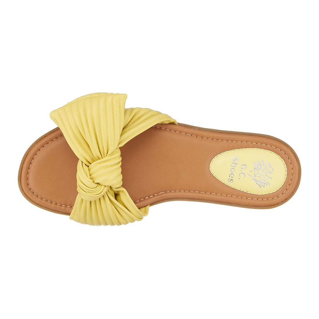 Sandales plates jaunes Dani