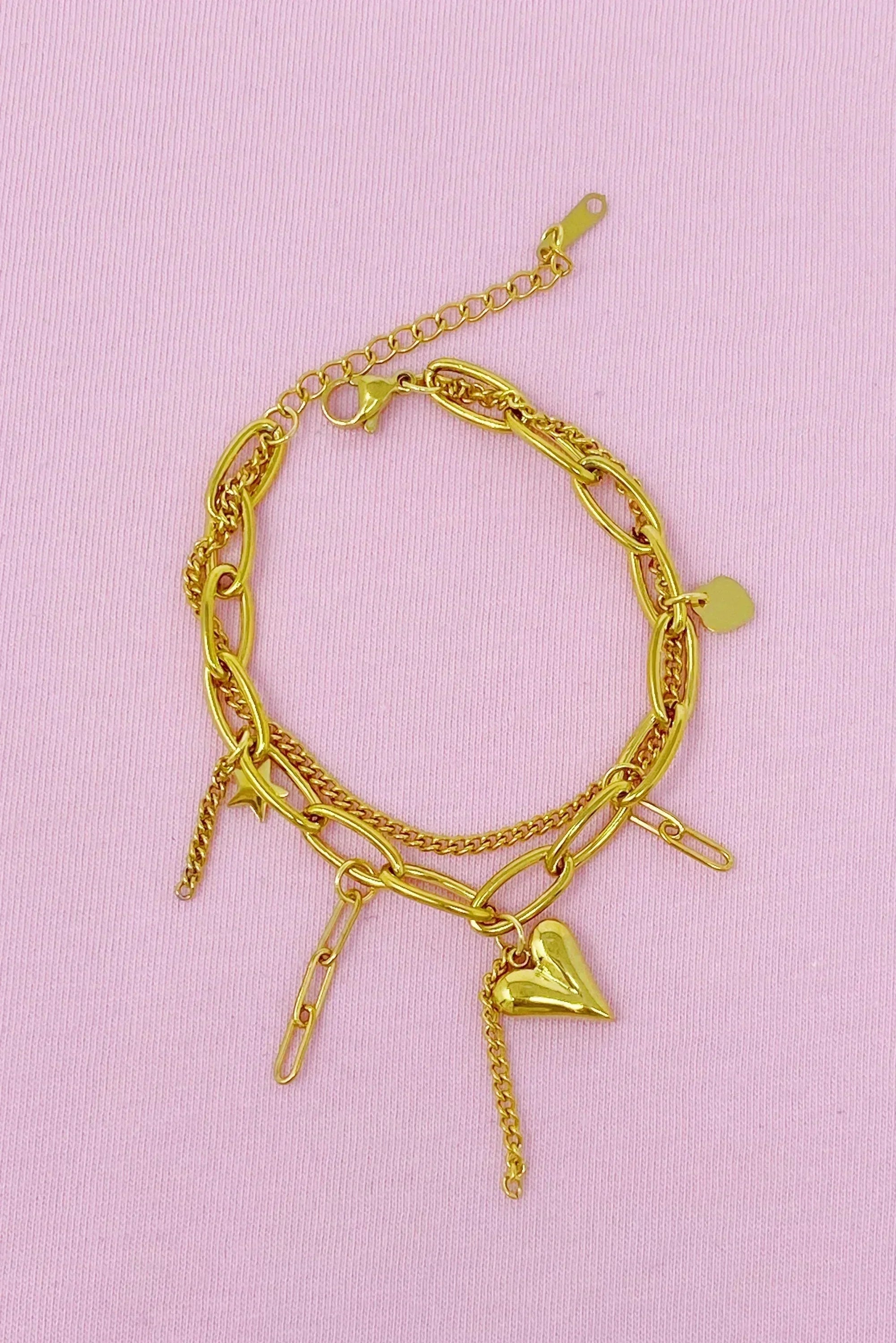 Bracelet breloques double bonheur