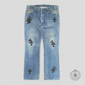 Jean Chrome Hearts à patchs croisés
