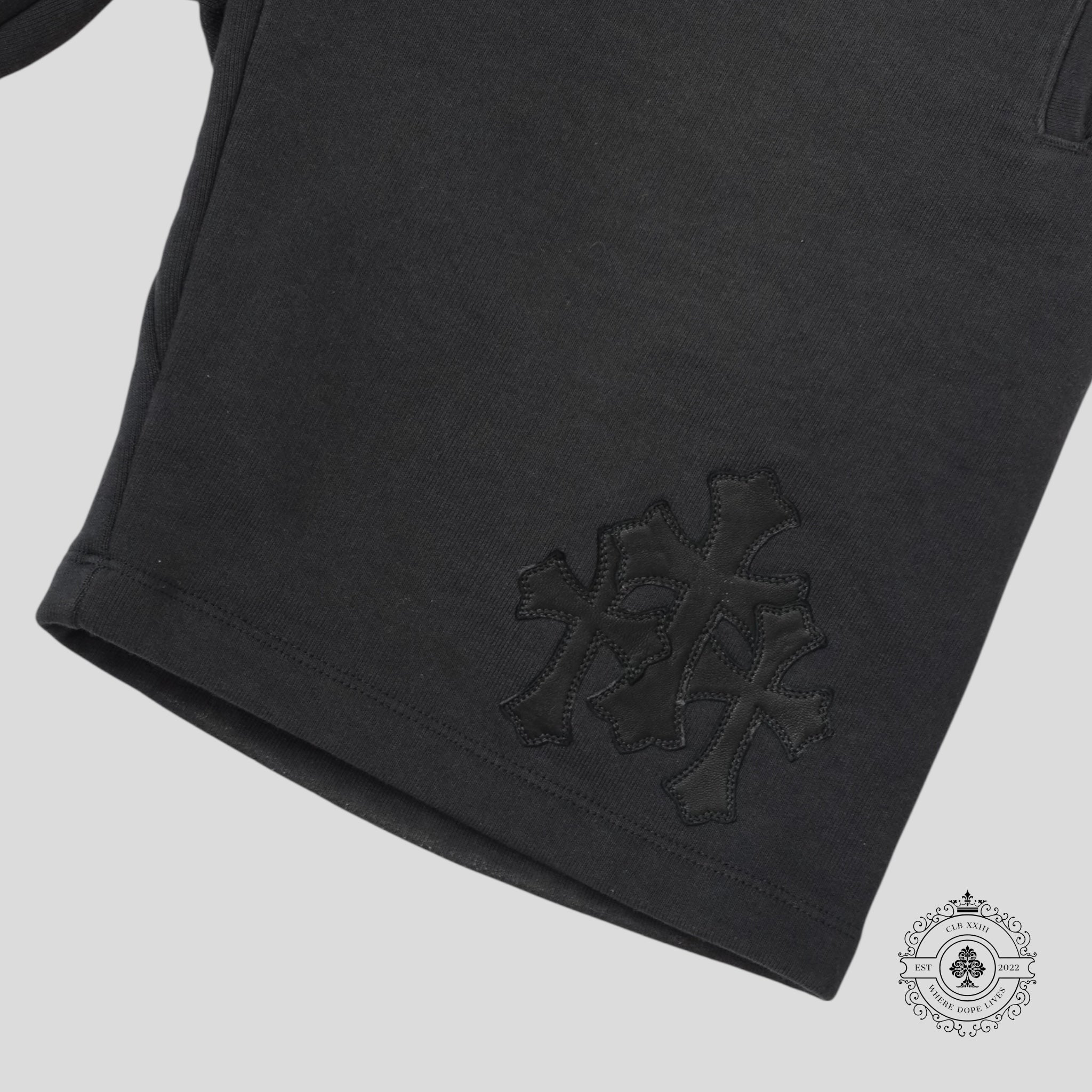 Shorts molletonnés Chrome Hearts Paper Jam noirs