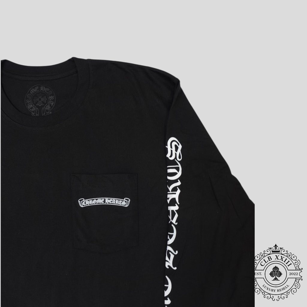Chrome Hearts Scroll Logo Pocket Long Sleeve noir