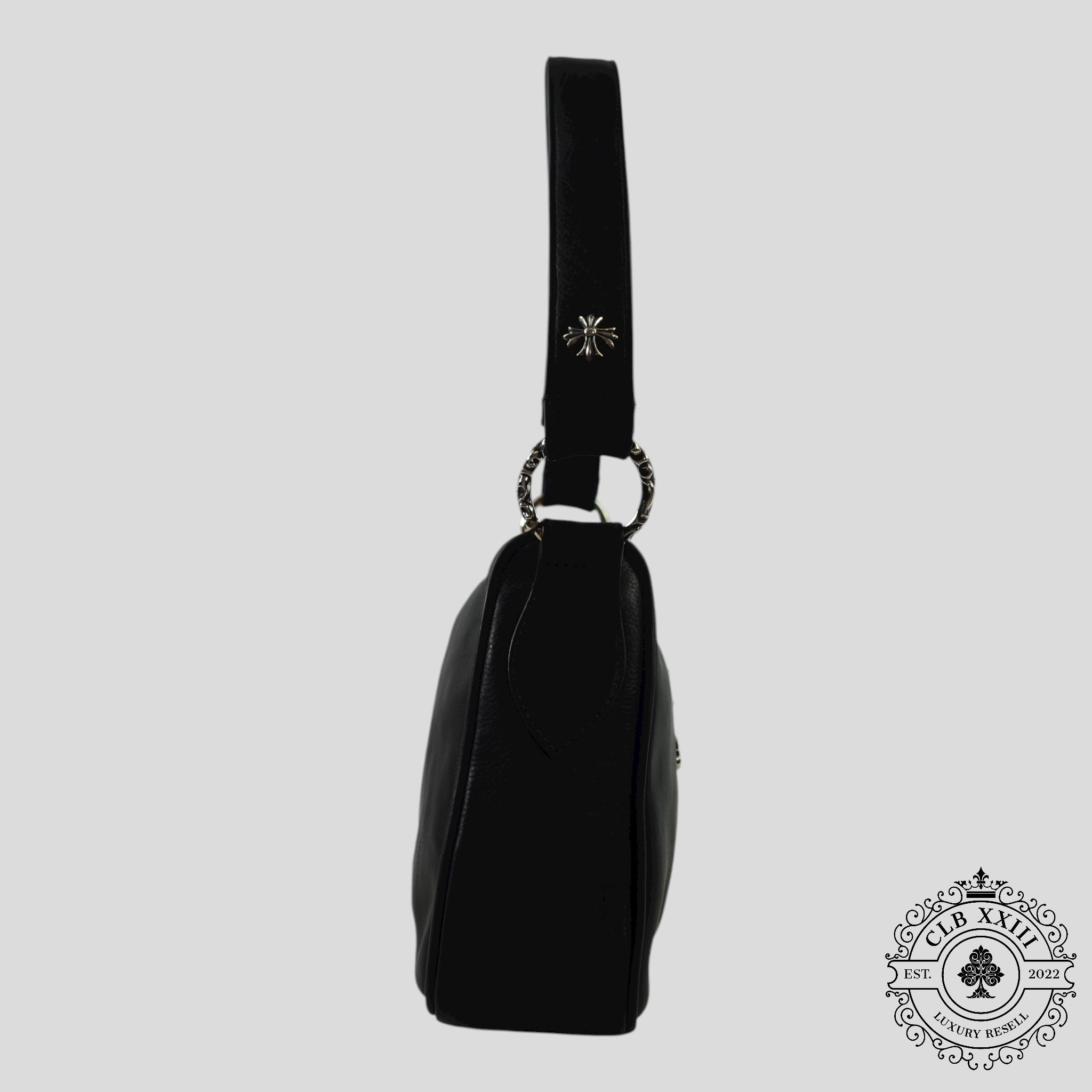 Sac en pépite de poulet Chrome Hearts noir