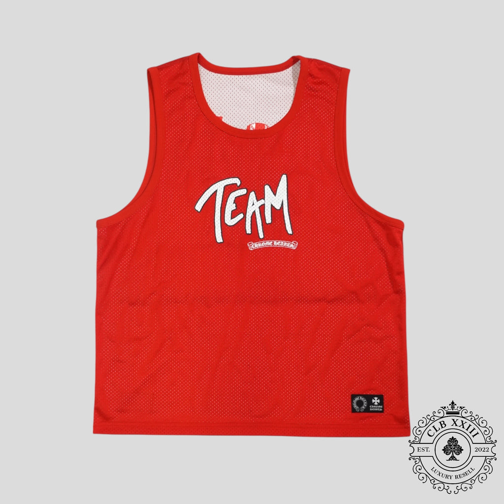 Maillot réversible en mesh Chrome Hearts Team 99 rouge