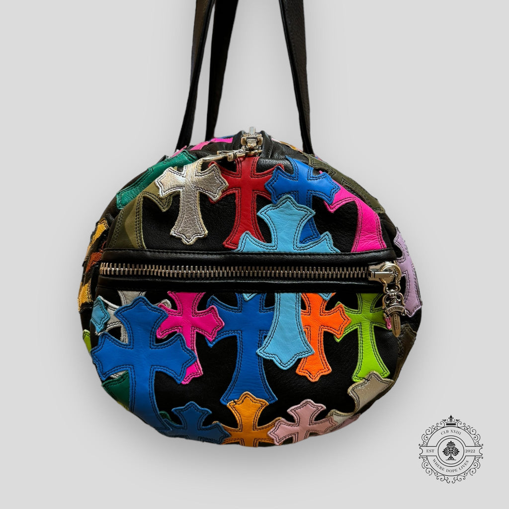 Chrome Hearts Mini-sac polochon à patchs croix multicolores